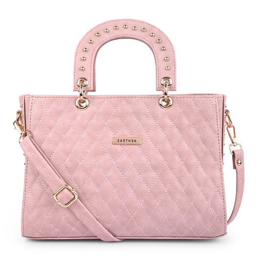 Pink Diamond Cut Stylish Shoulder Bag