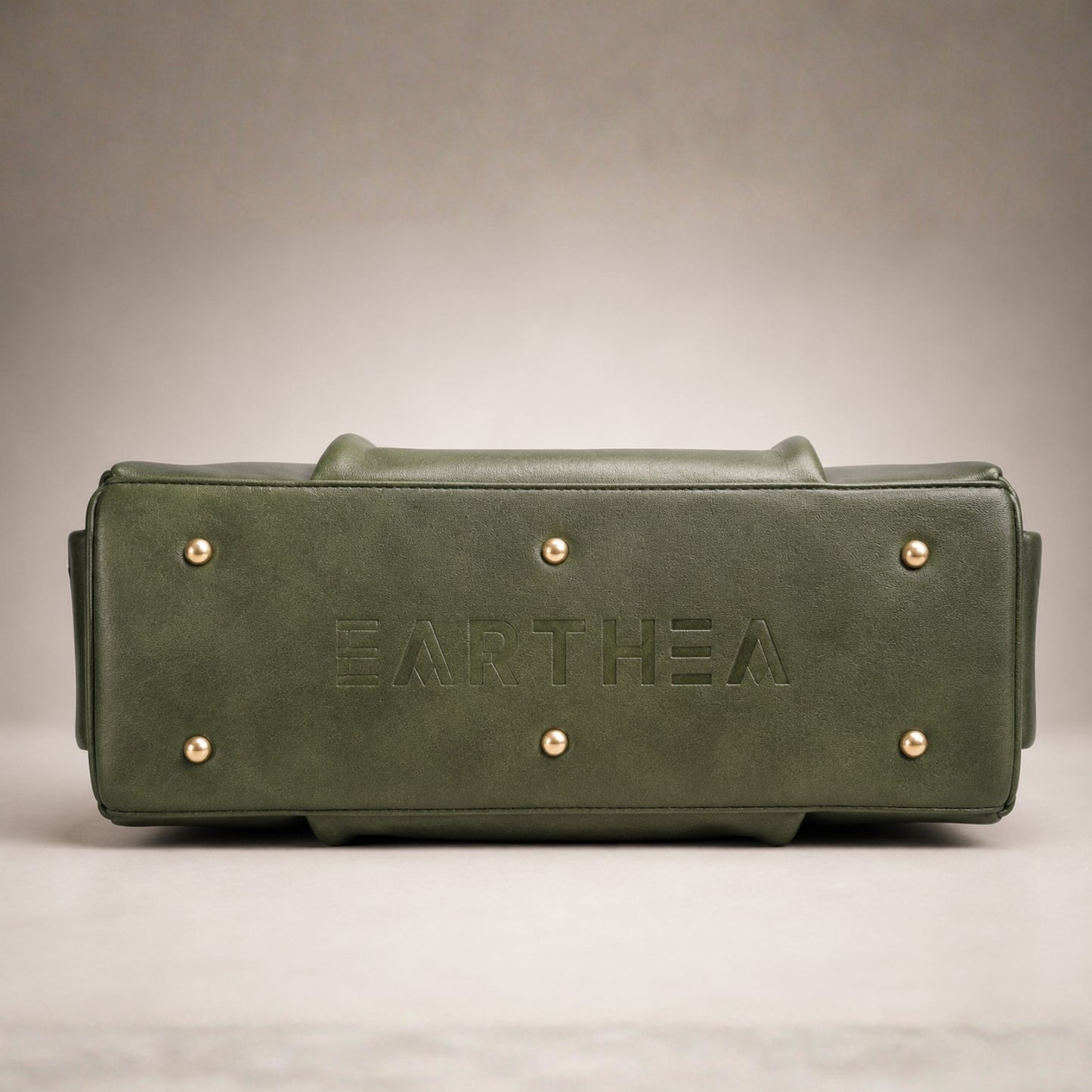 Green Structured Tote Bag with Tasselled