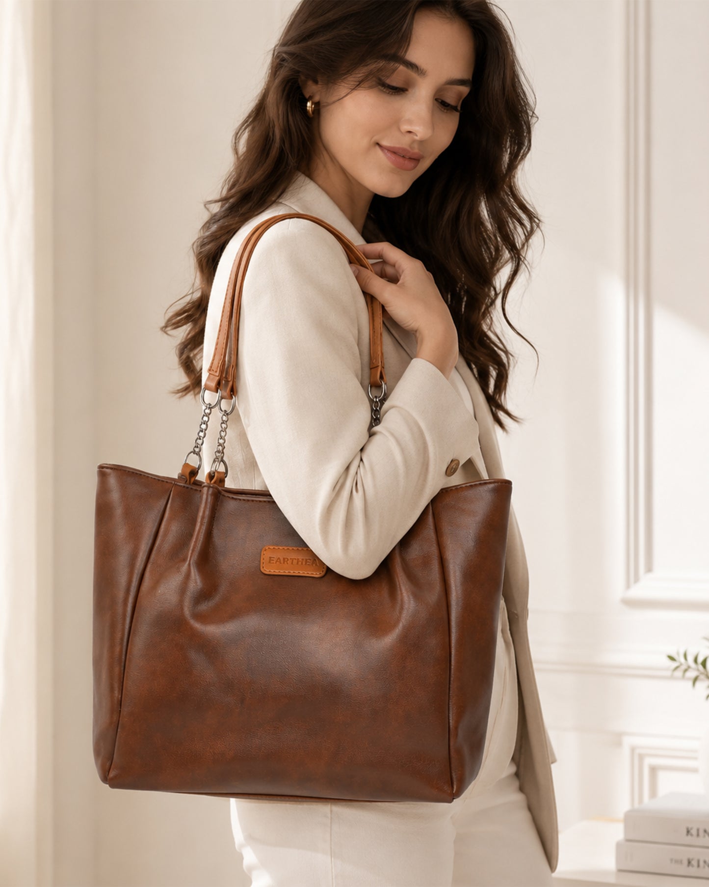 Modern Faux Leather Tote Bags for Women