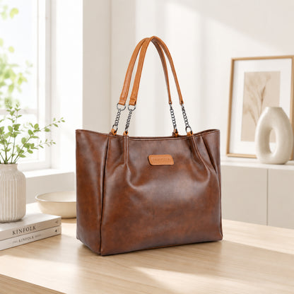 Modern Faux Leather Tote Bags for Women