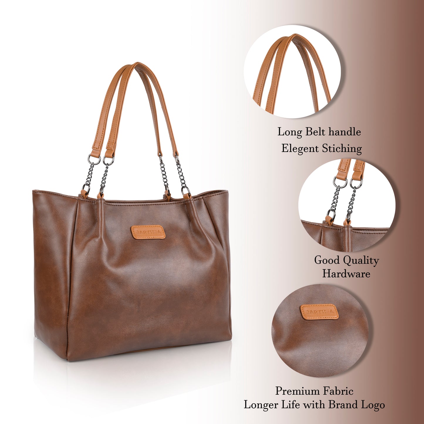 Modern Faux Leather Tote Bags for Women