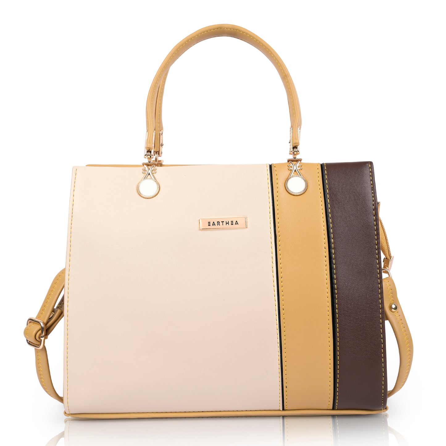 Beige Faux Leather Handbags for Women