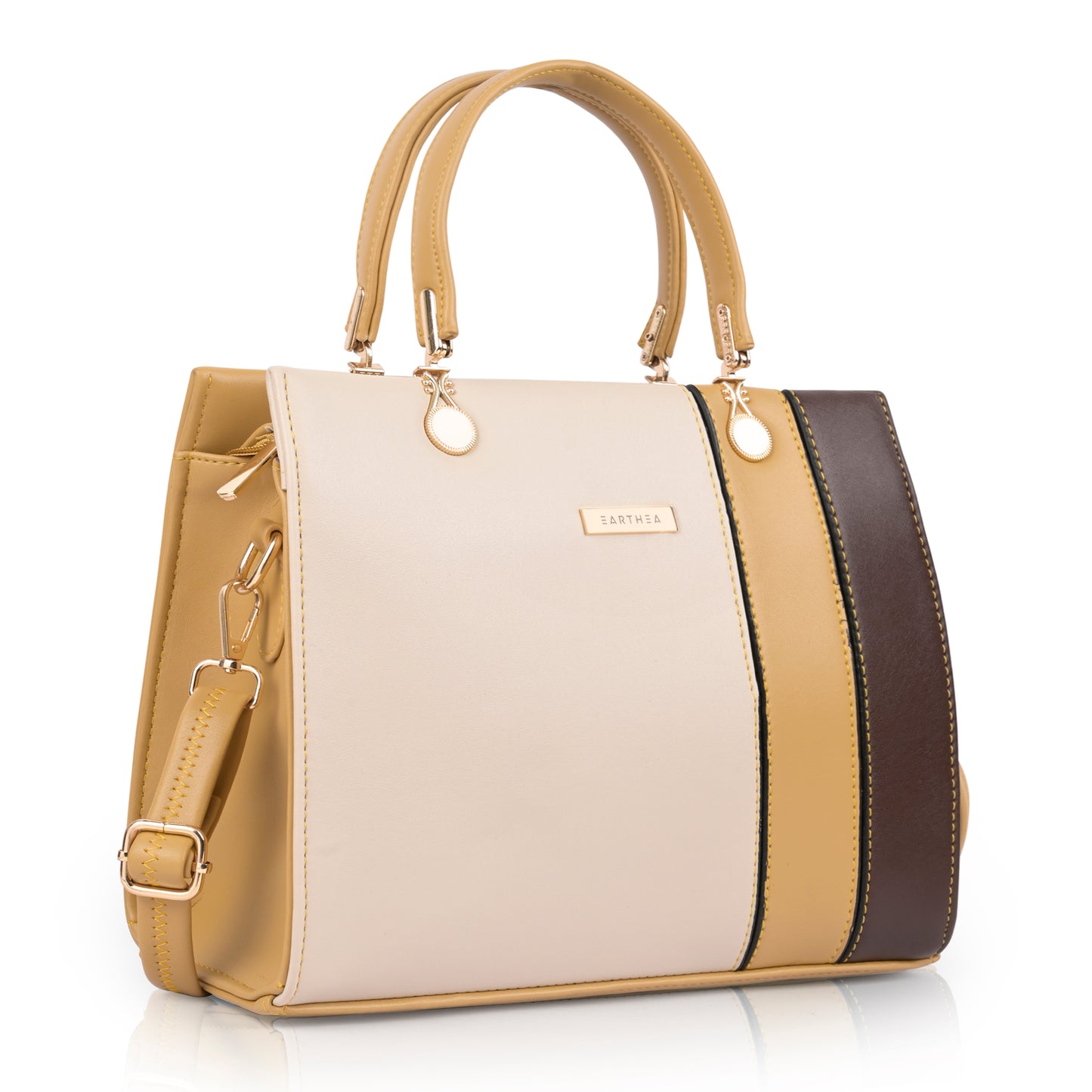Beige Faux Leather Handbags for Women