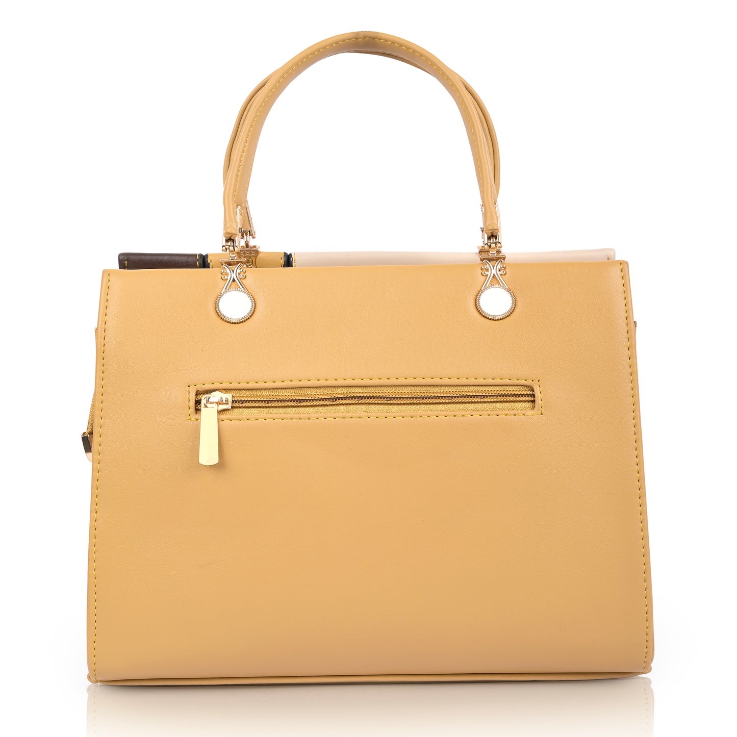Beige Faux Leather Handbags for Women