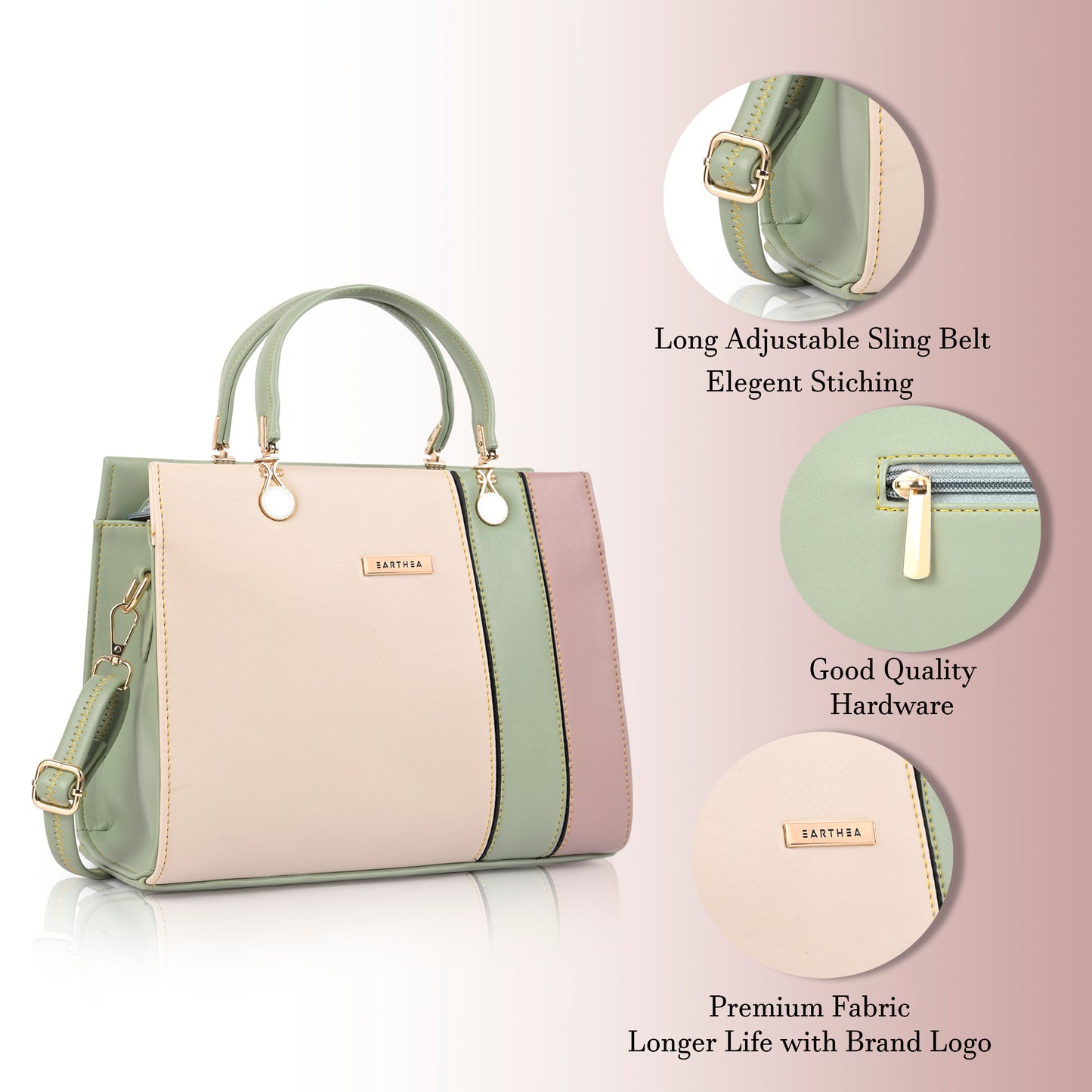 Multicoloured Faux Leather Handbags for Women