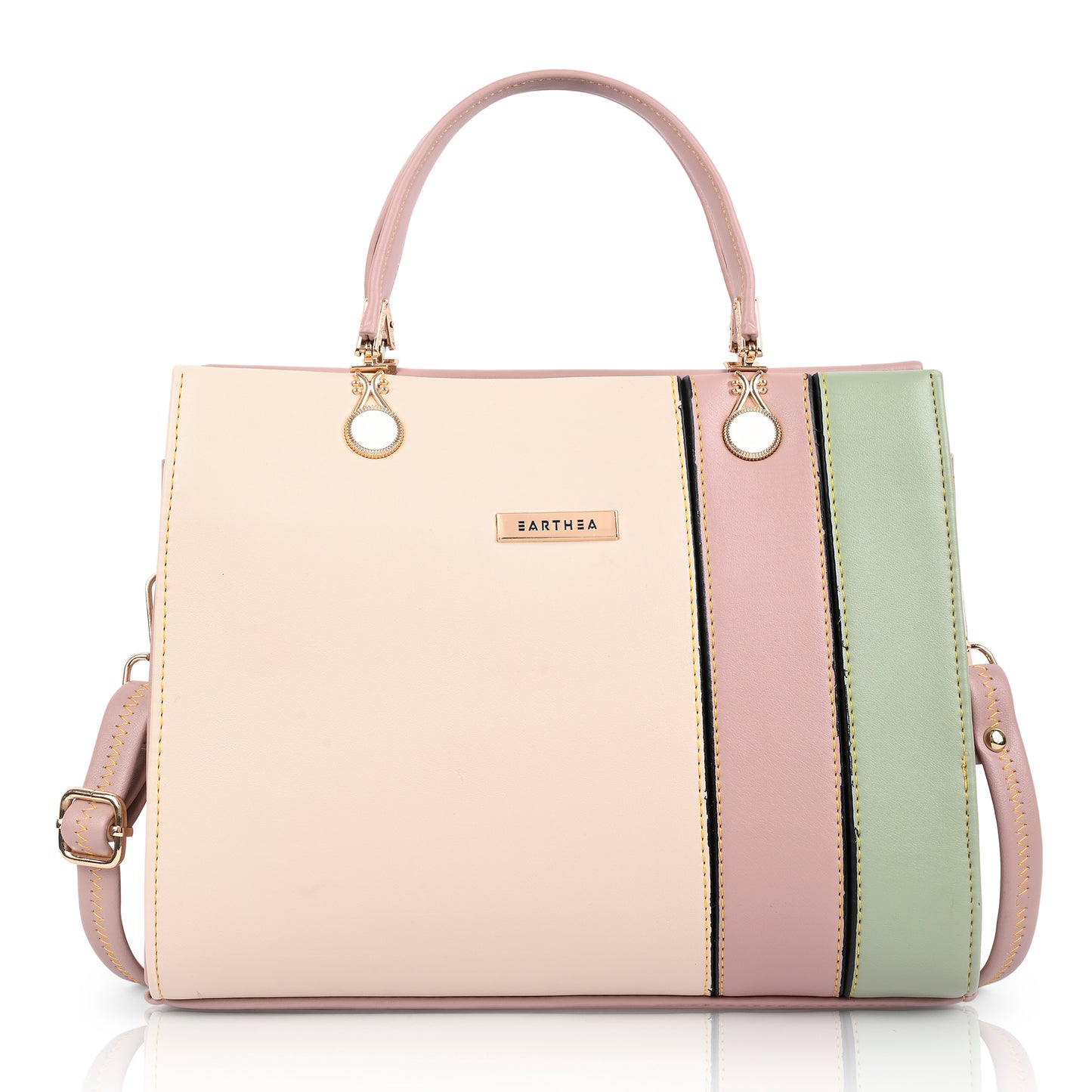 Pinkish Faux Leather Handbags for Women