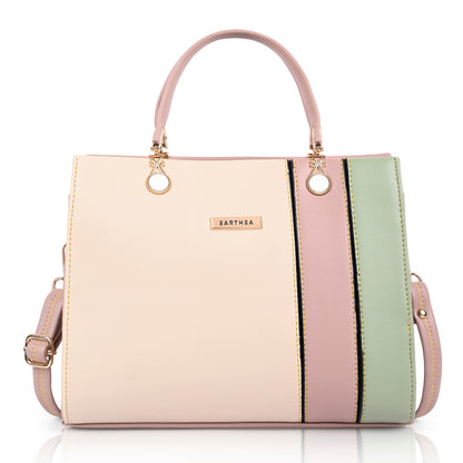 Pinkish Faux Leather Handbags for Women