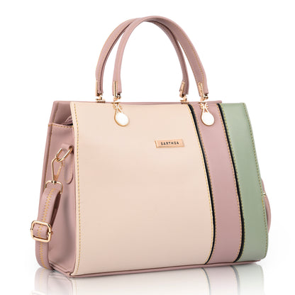 Pinkish Faux Leather Handbags for Women