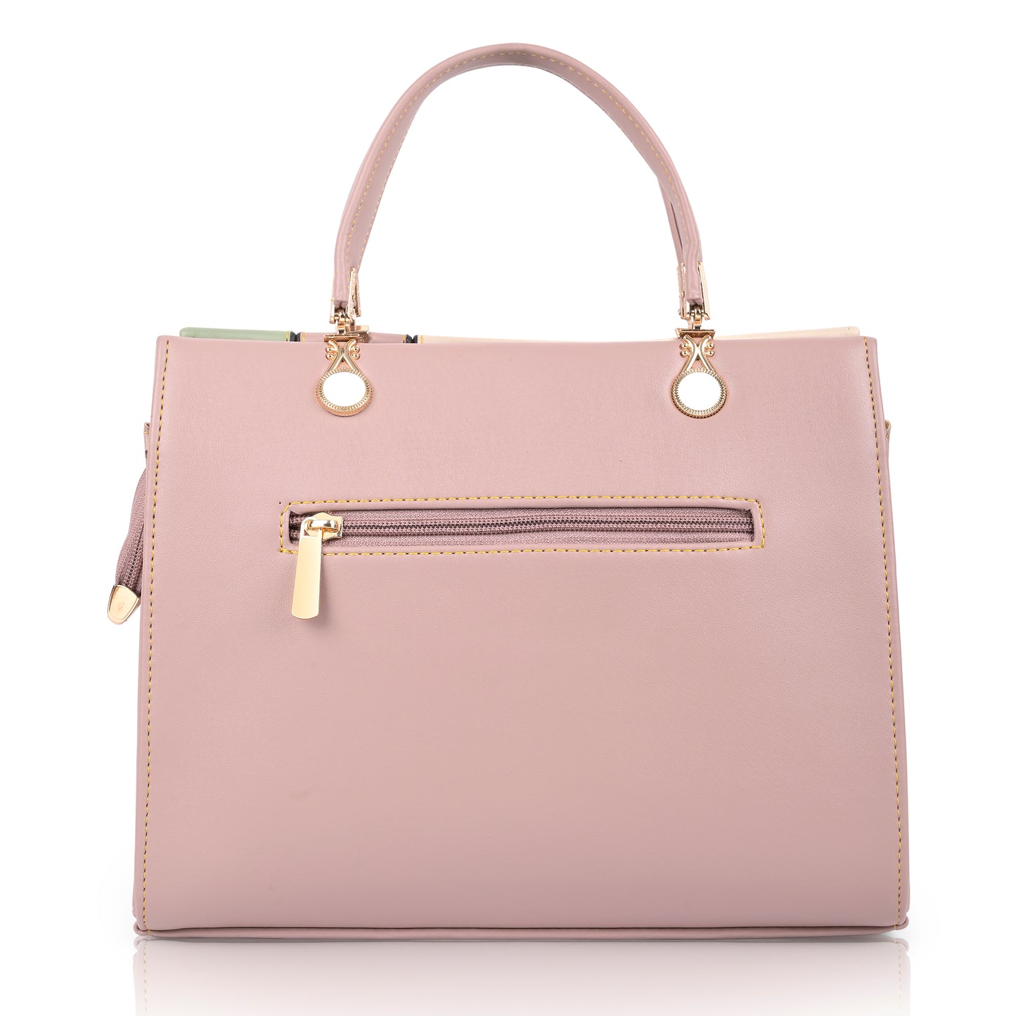 Pinkish Faux Leather Handbags for Women