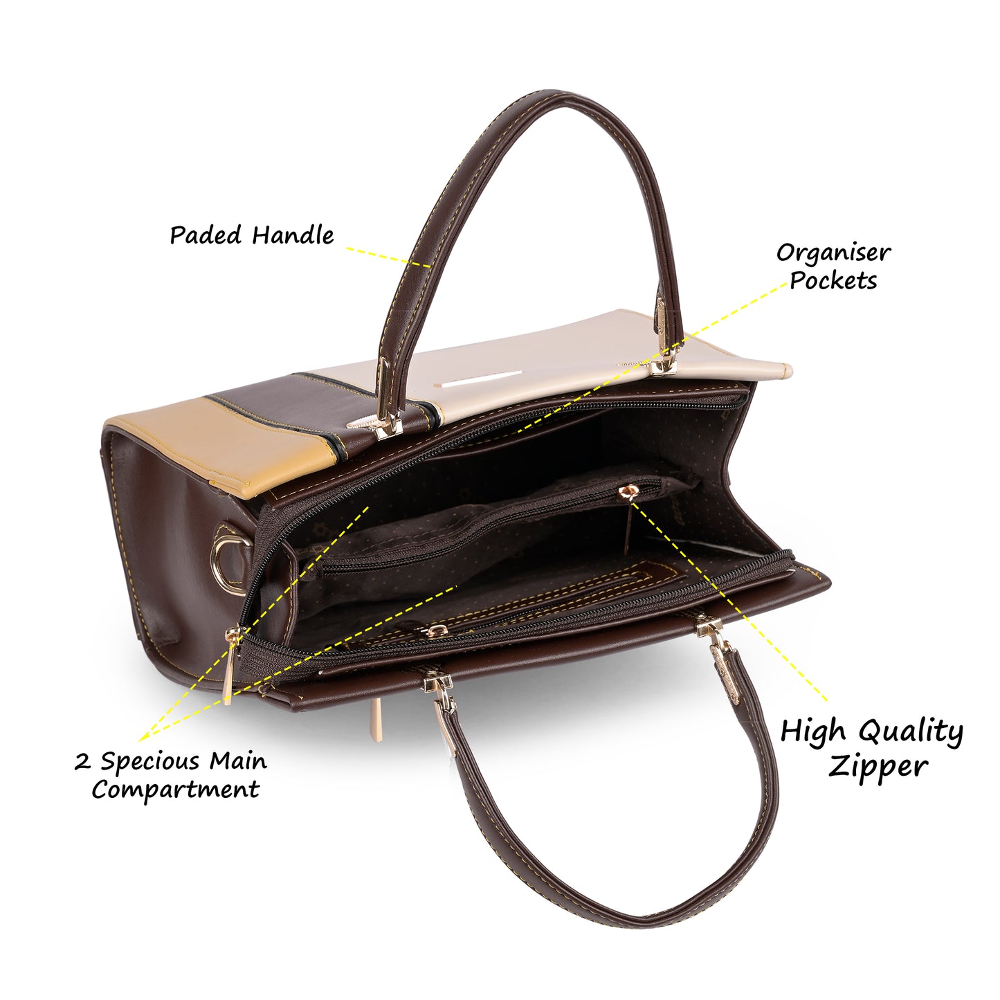 Brown Faux Leather Handbags for Women