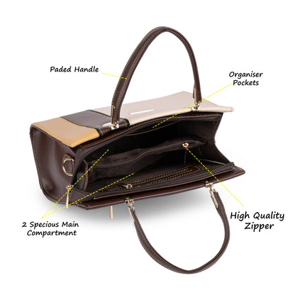 Brown Faux Leather Handbags for Women