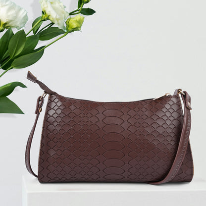 Textured Faux Leather Crossbody Bag