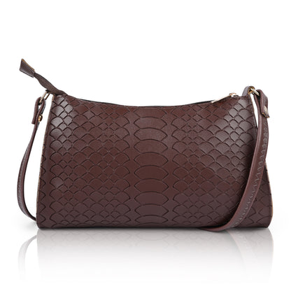 Textured Faux Leather Crossbody Bag