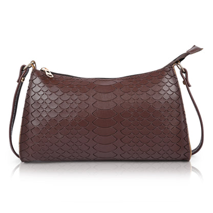 Textured Faux Leather Crossbody Bag