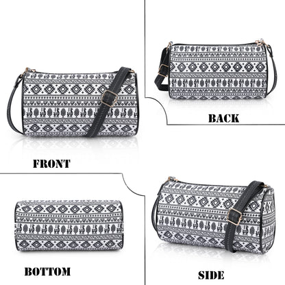 Aztec Print Barrel Crossbody Bags
