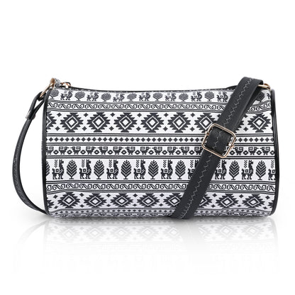 Aztec Print Barrel Crossbody Bags