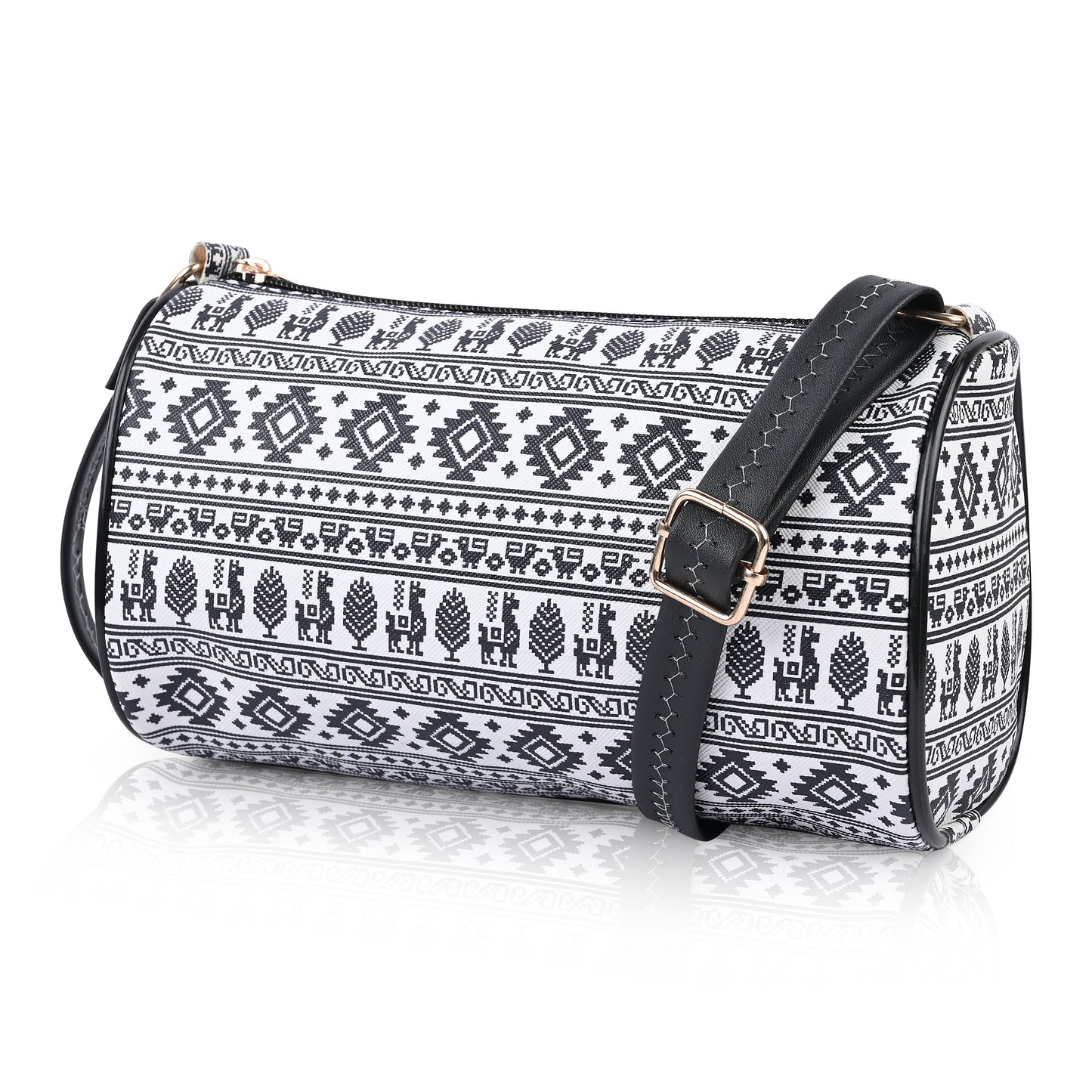 Aztec Print Barrel Crossbody Bags