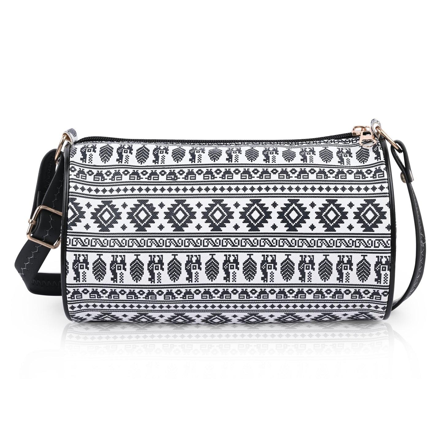 Aztec Print Barrel Crossbody Bags