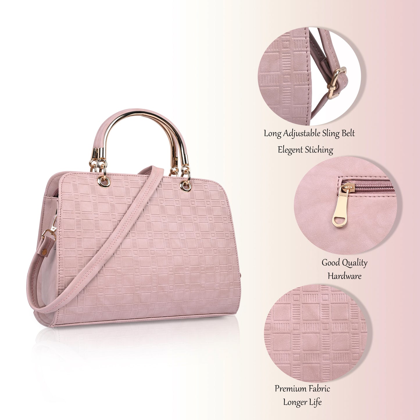 Chic Pink Fashion-conscious Hand Bag