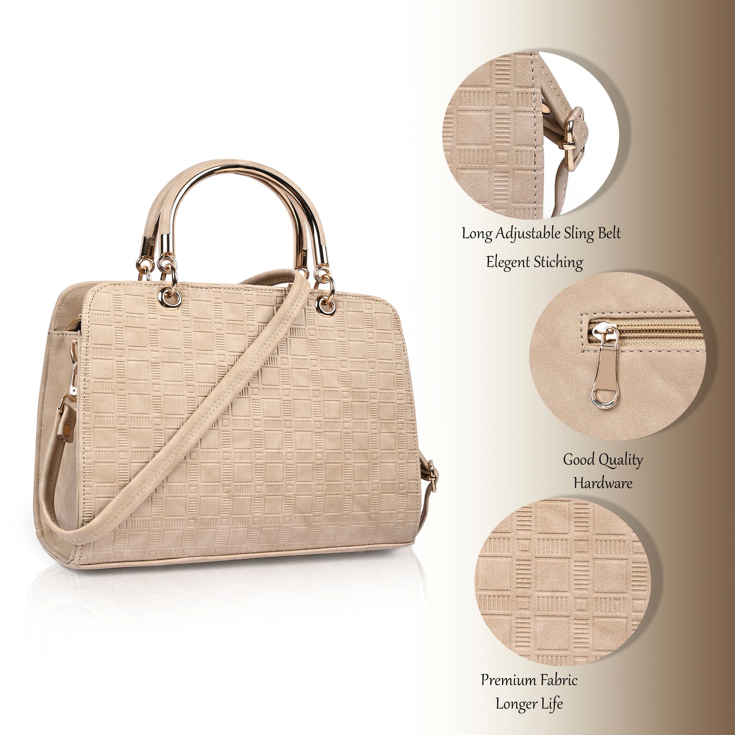 women handbags online Delhi premium beige bag