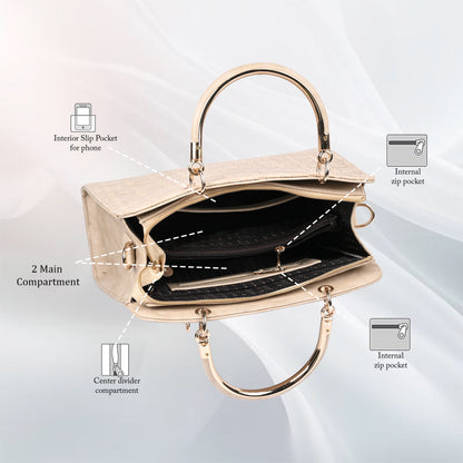 stylish handbags for women beige daily use bag