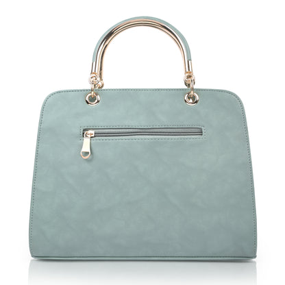 Light Green Diagonal Pattern Handbag