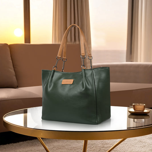 Women's Luxury Green Tote Bag