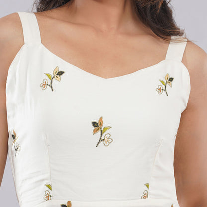 Golden Vine Elegance Midi Dress