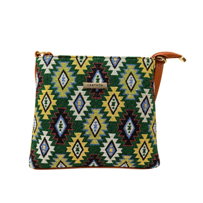 Royal Heritage Green Pattern Sling Bag