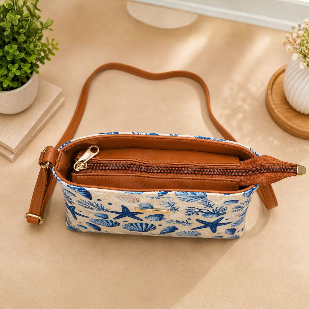 Royal Heritage Ocean Pattern Sling Bag