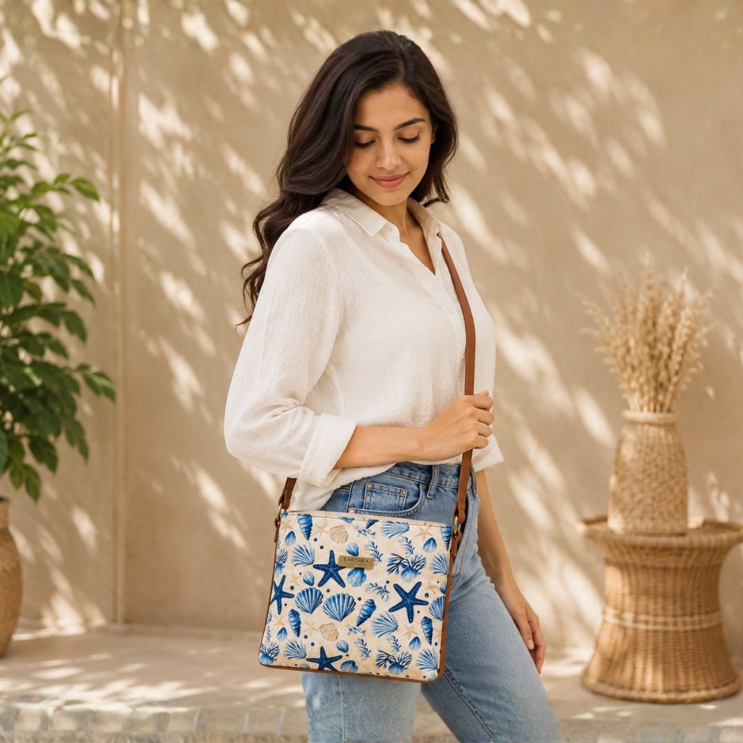 Royal Heritage Ocean Pattern Sling Bag