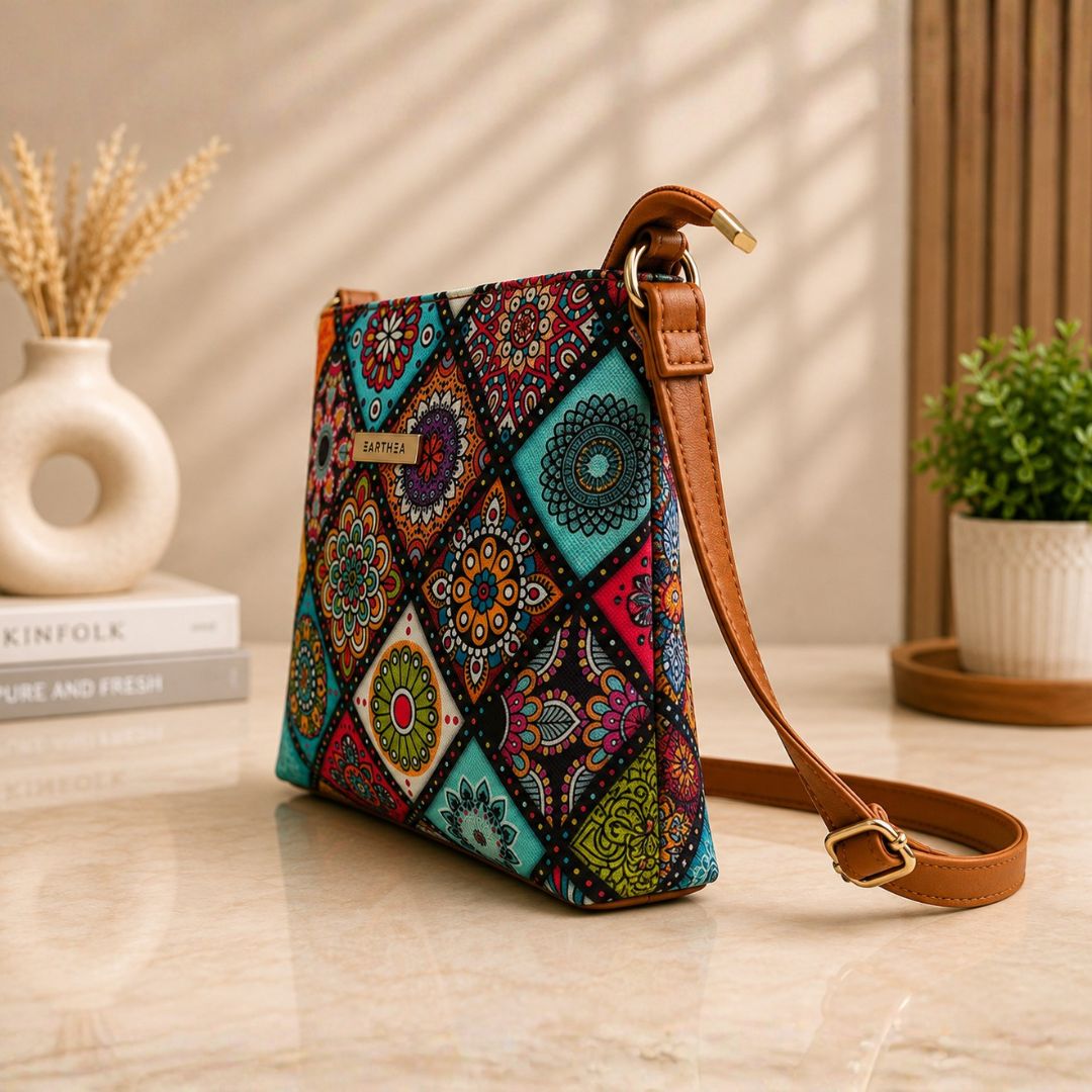 Royal Heritage Multi Pattern Sling Bag