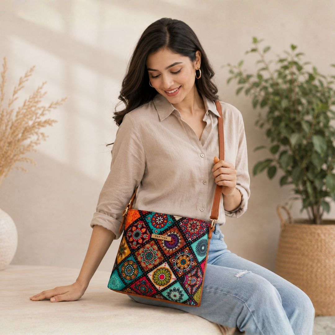Royal Heritage Multi Pattern Sling Bag