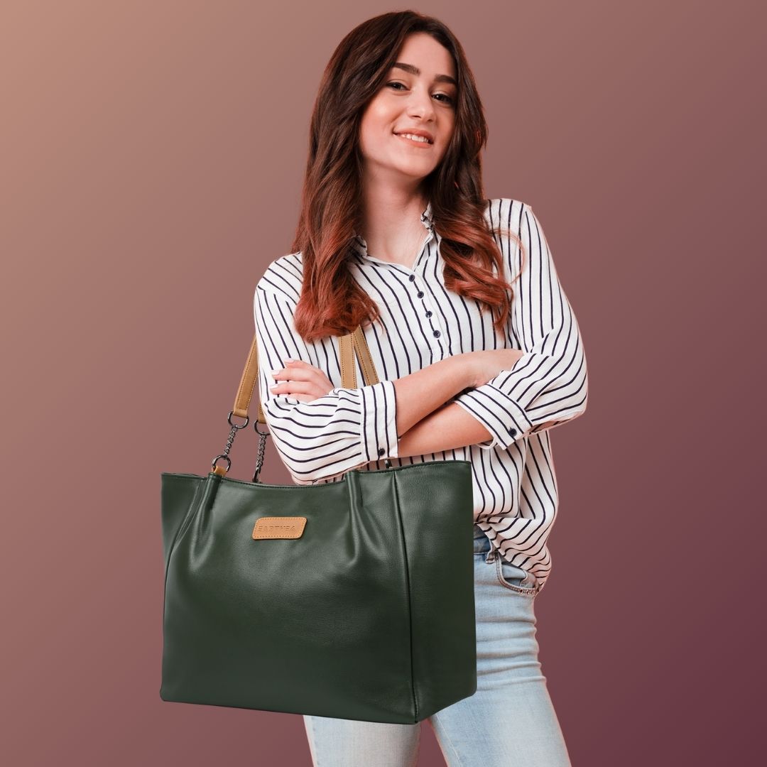 Women's Luxury Green Tote Bag