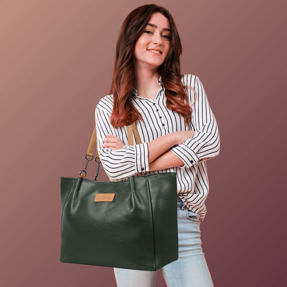 Women's Luxury Green Tote Bag