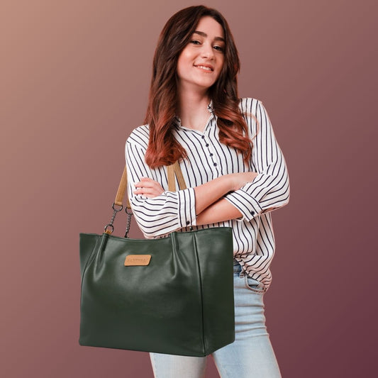 Women's Luxury Green Tote Bag