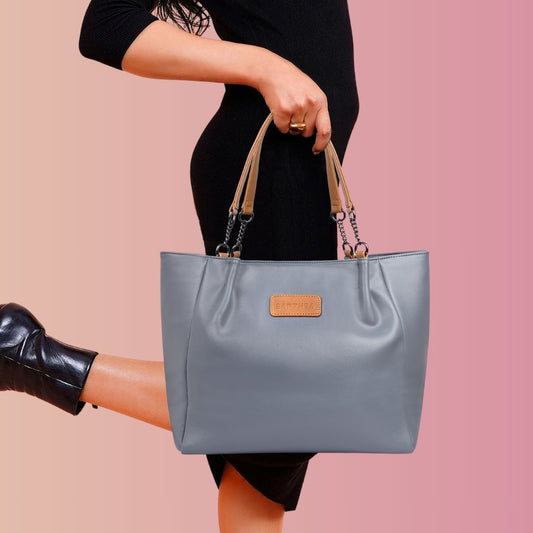 Navy and Tan Tote Bag