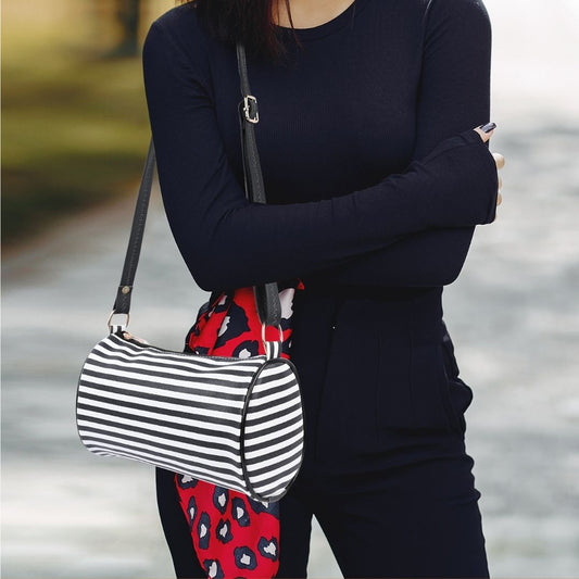 Women's Aztec Print Barrel Crossbody Bag